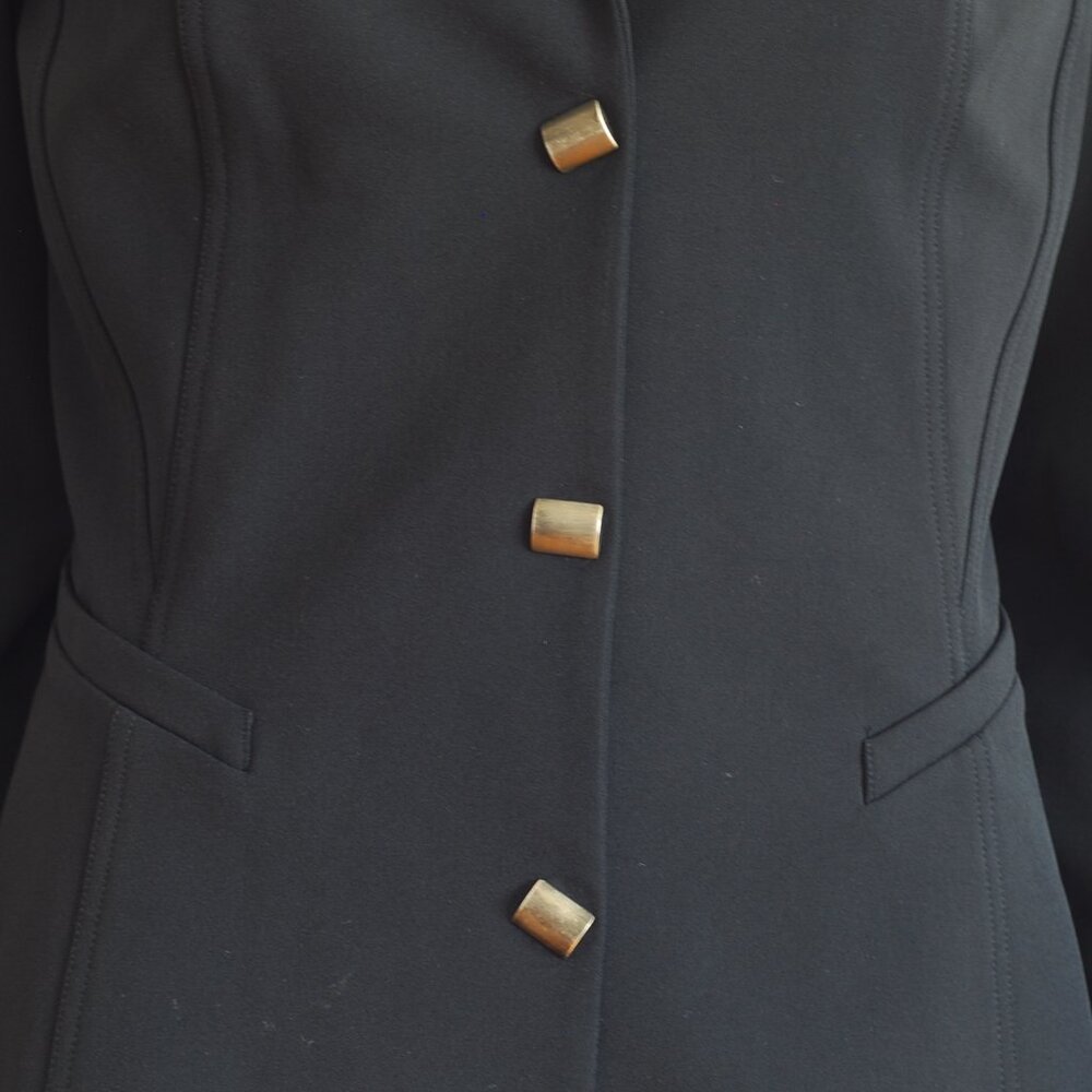Claude Montana Black Blazer With Geometric Snap Buttons - Italy - Picture 5 of 6